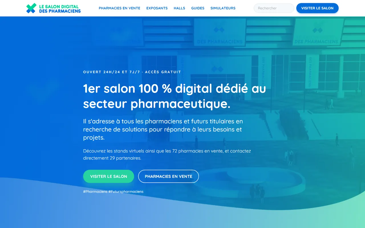 Page d'accueil du Salon Digital des Pharmaciens
